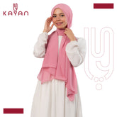 Chiffon Plain Scarf - Pink